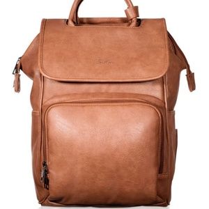 La Mare Vegan Leather Backpack Diaper Bag
